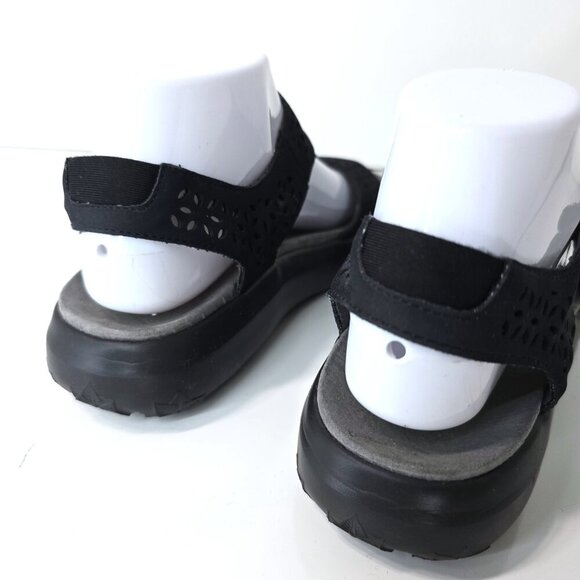 Jambu Zoe Black Slingback LAser Cut Women’s Comfort Sandals - Picture 5 of 8